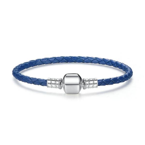 FLORENCE Genuine Blue Leather and Sterling Silver