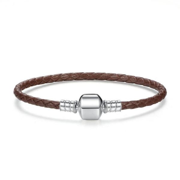 FLORENCE Genuine Brown Leather and Sterling Silver